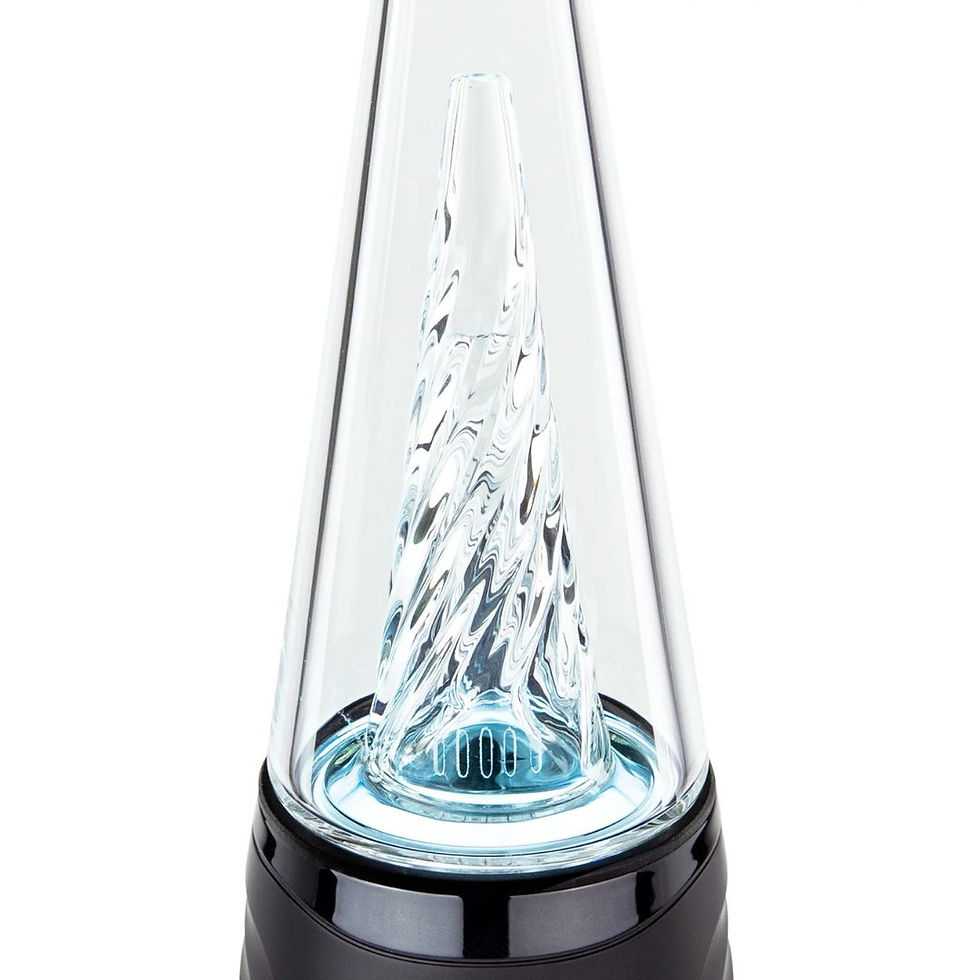 Close-up of Puffco Peak Pro Glass 2.0 installed on device