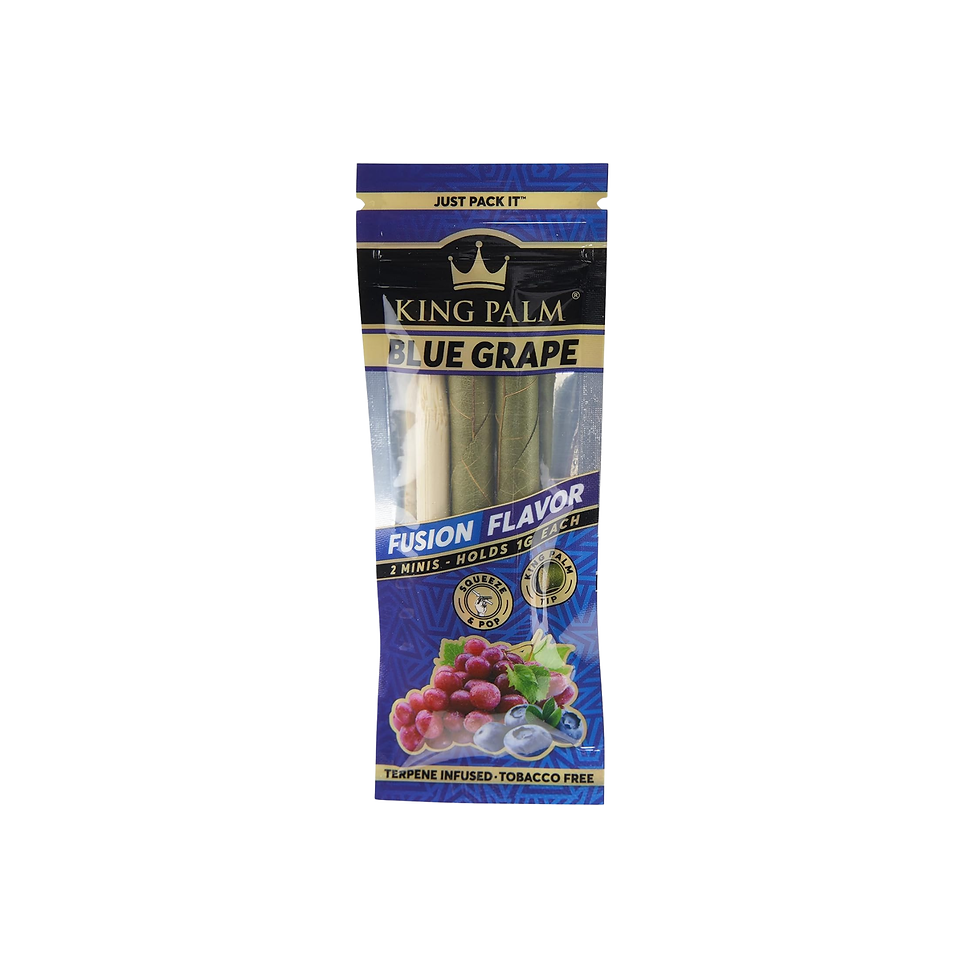 King Palm Mini's Blue Grape pre-rolled cones 2-pack