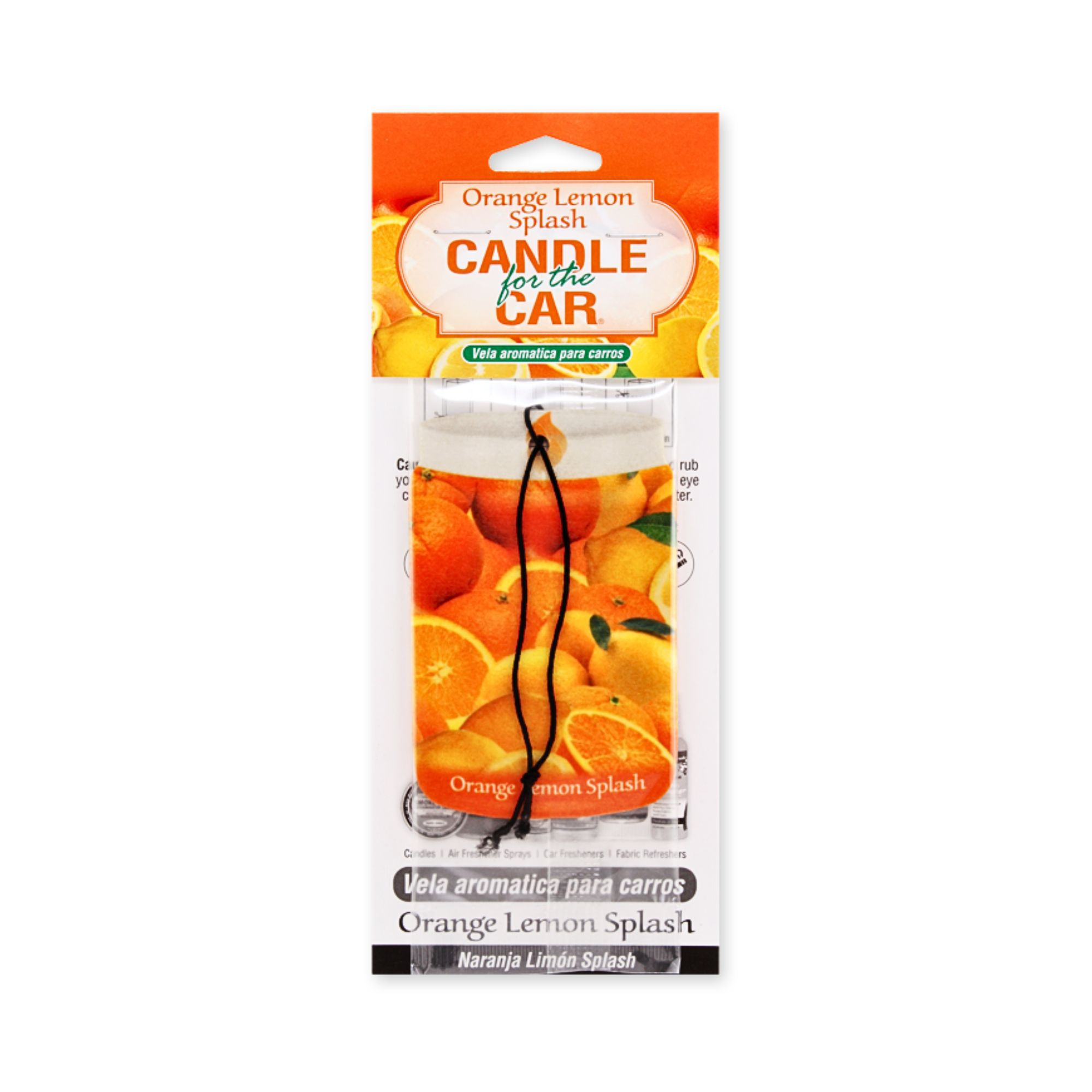 Smoke Odor Exterminator Orange Lemon Splash car freshener retail packaging