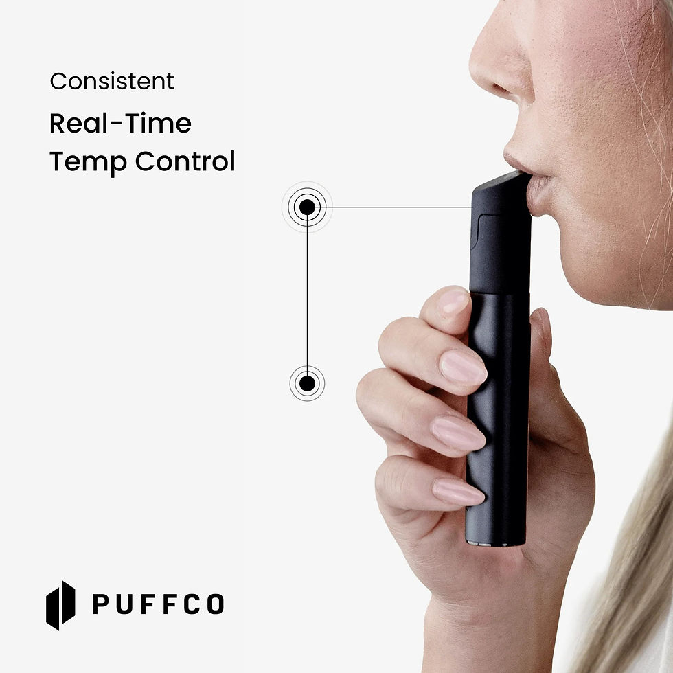 Thumbnail: Puffco Pivot Onyx used in hand demonstrating real-time temperature control