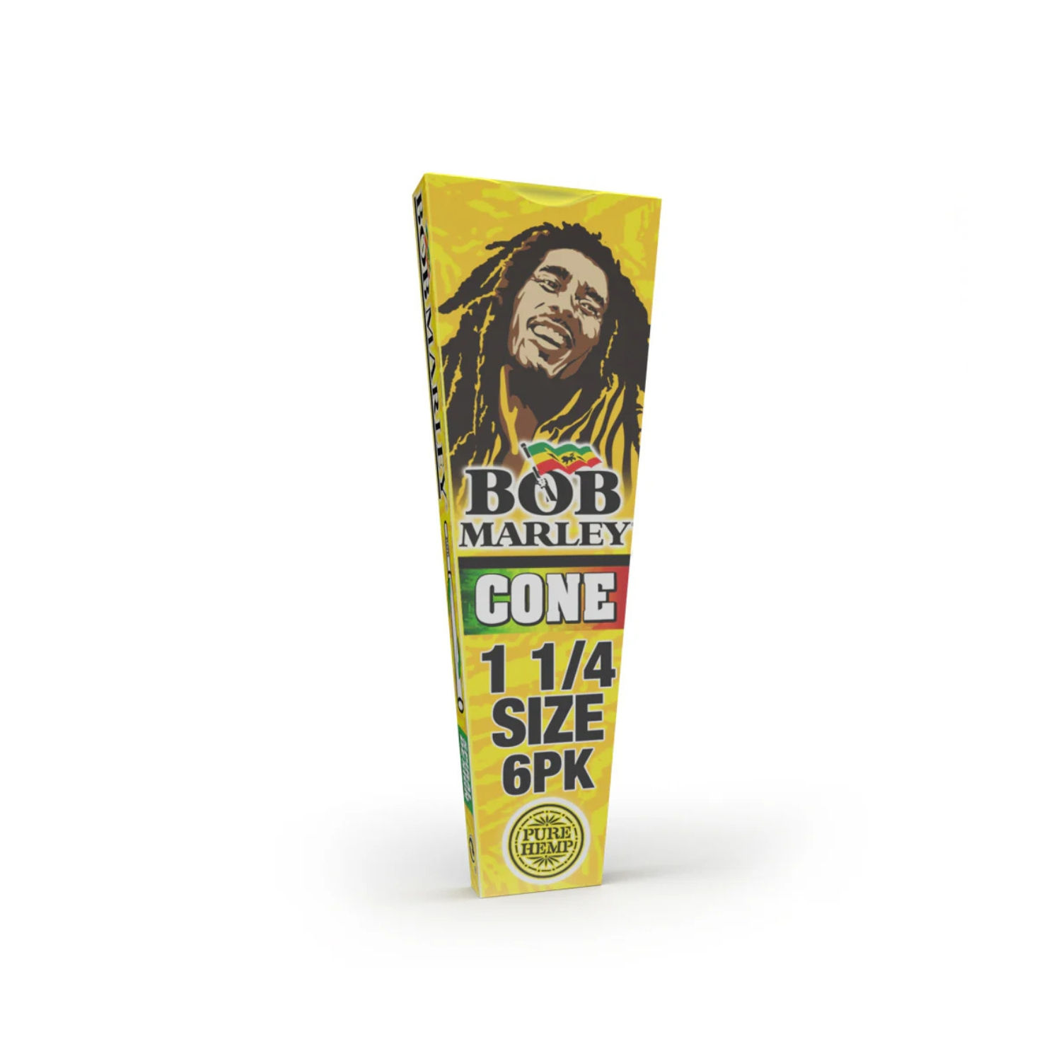 Bob Marley 1 1/4 size 6 pack cone packaging front view
