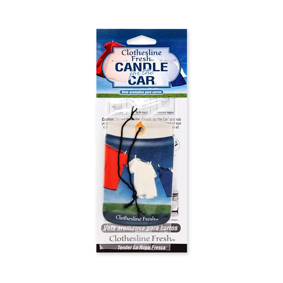 Smoke Odor Exterminator car freshener clothesline scent retail packaging