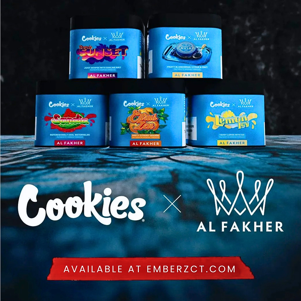 Thumbnail: Cookies x Al Fakher hookah tobacco flavor collection promotional graphic advertising Emberzct.com & availability to purchase