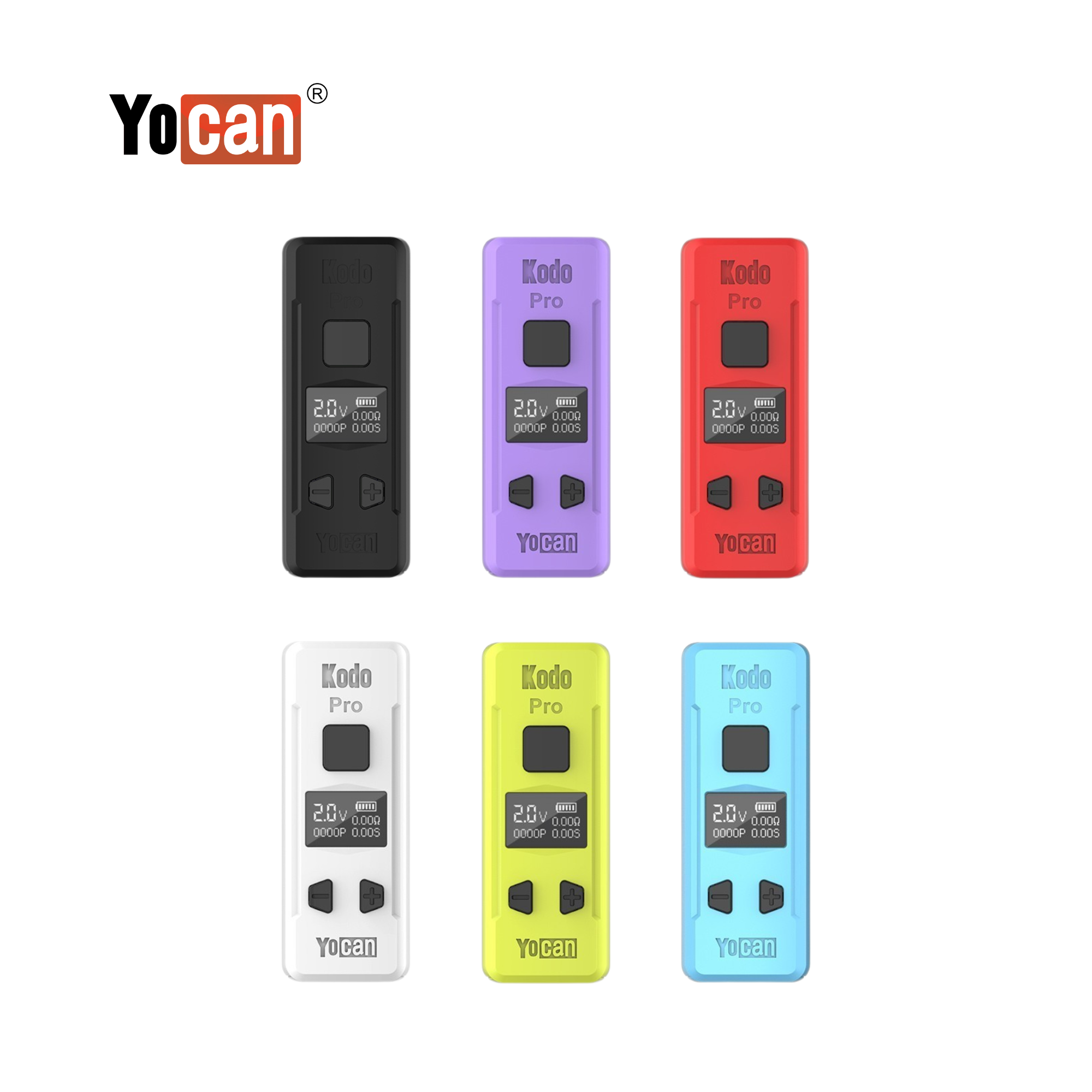 Yocan Kodo Pro box mod 510 battery in multiple colors