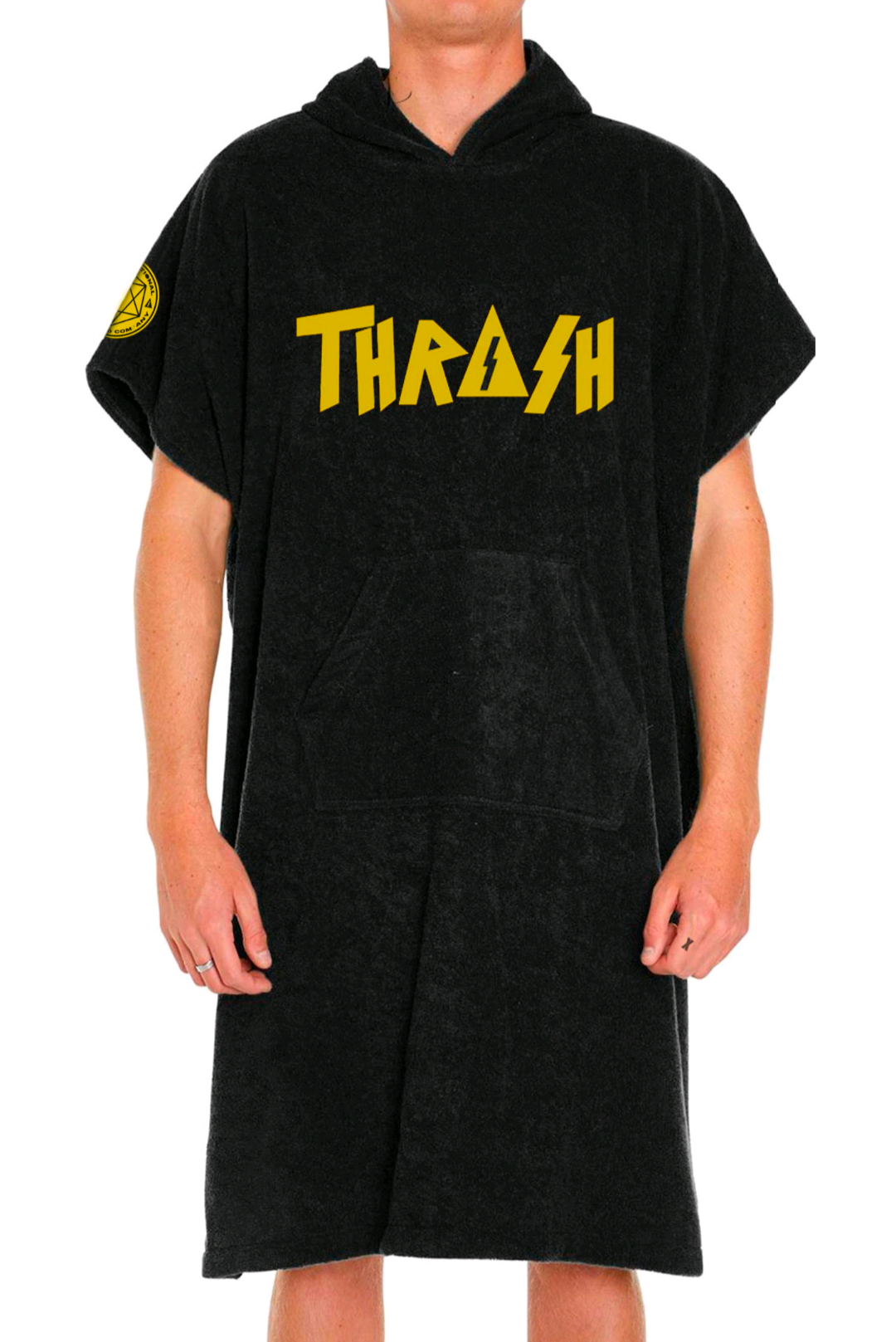 Thrash Adult Poncho - gold logo 