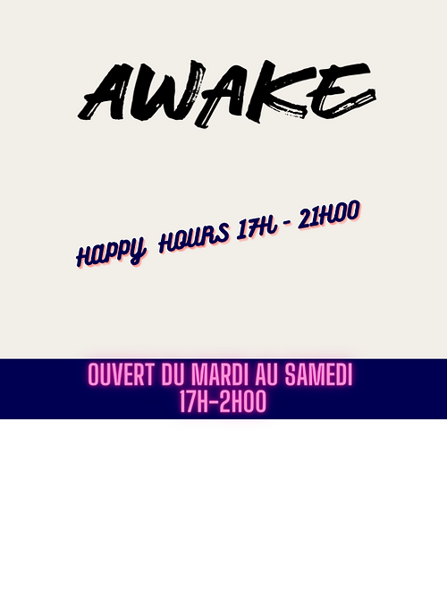 Awake Menu Menu | Awake bar | Paris