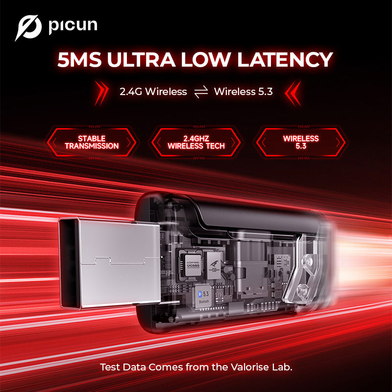 Thumbnail: Picun G2 2.4G Wireless Gaming Headset Bluetooth Headphones 5ms Low Latency 7.1 S