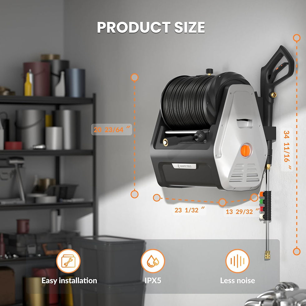 Thumbnail: Giraffe Tools Grandfalls Pressure Washer, Max 2400 PSI, 2.0 GPM Electric Wall Mo