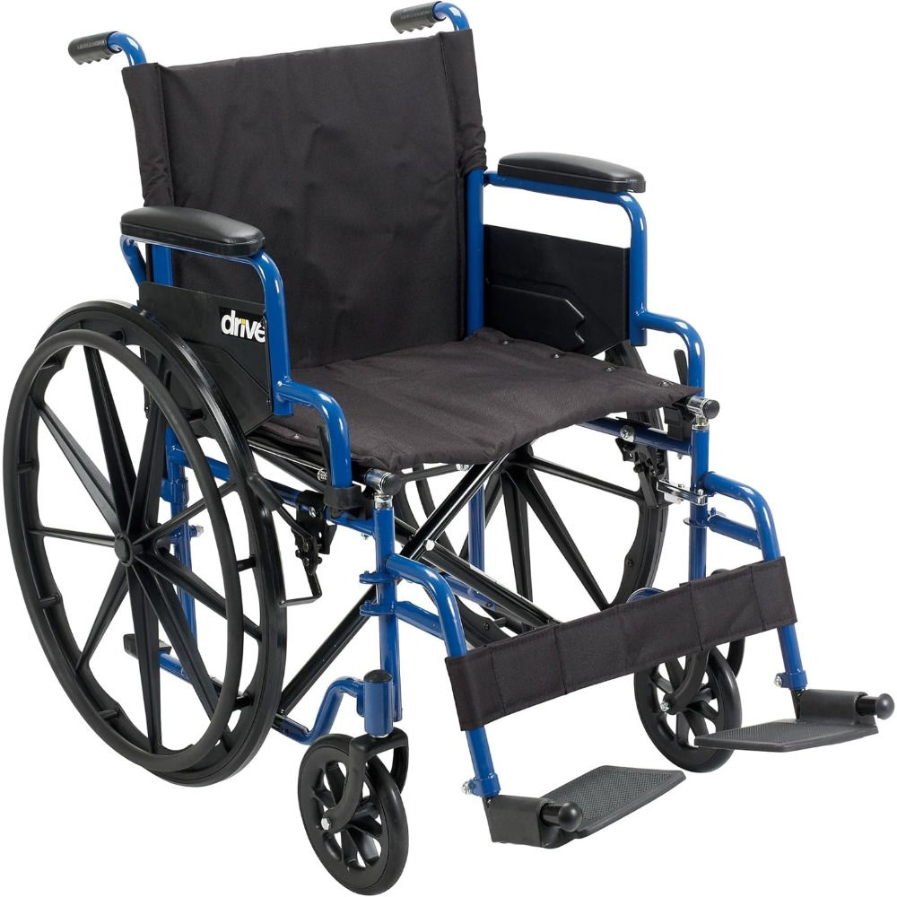 Blue Streak Wheelchair with Flip Back Desk Arms, Swing Away Footrests,FoldingDes