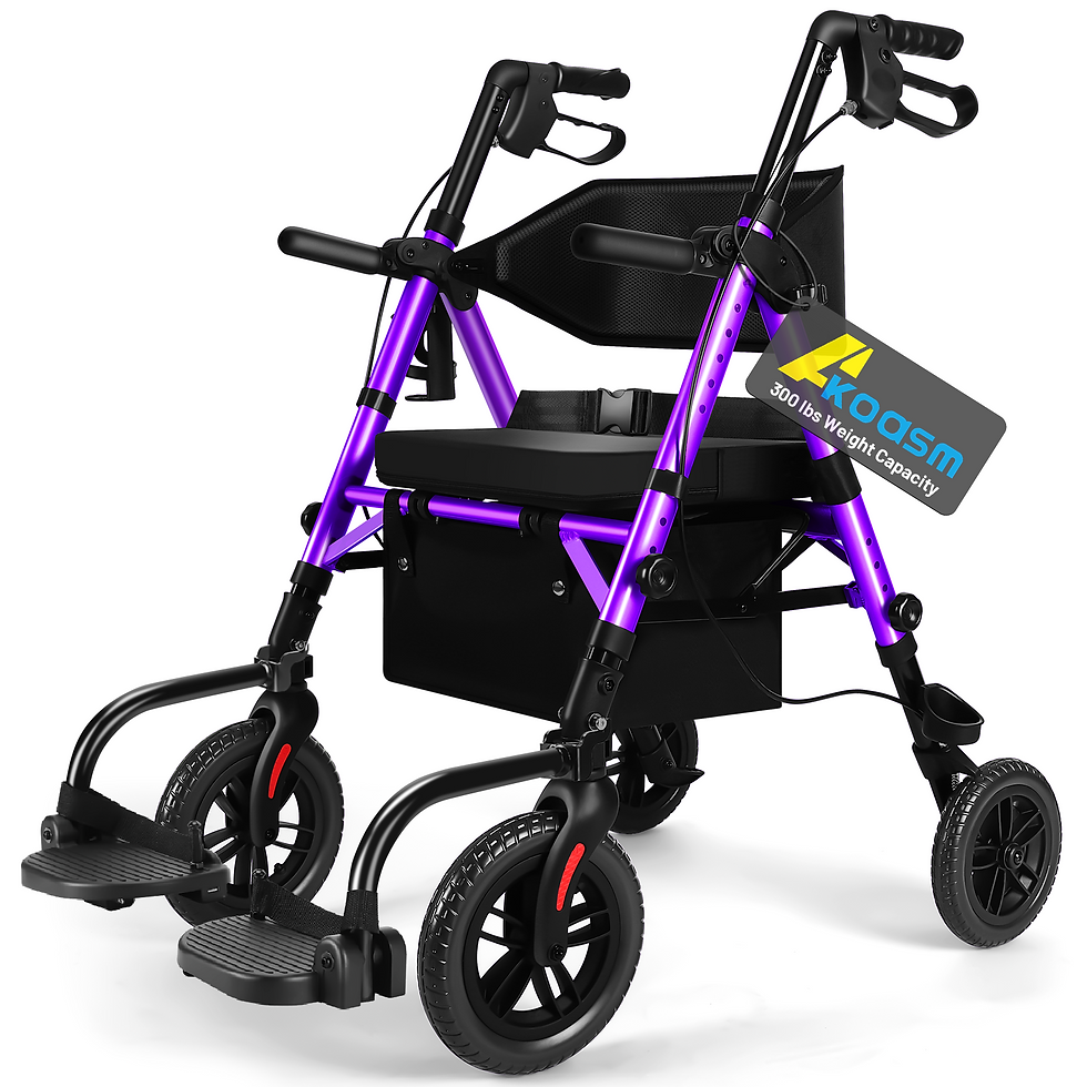 Thumbnail: Lightweight 2 in 1 Rolling Walkers Wheelchair Combo for Adult, Transport Chair w