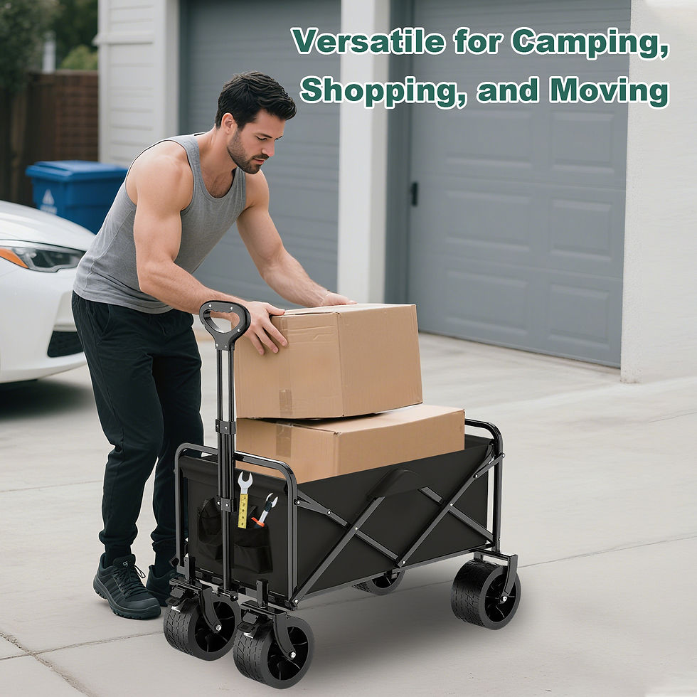 Thumbnail: Collapsible Folding Utility Beach Wagon Cart Large Capacity Fold Wagon Outdoor T