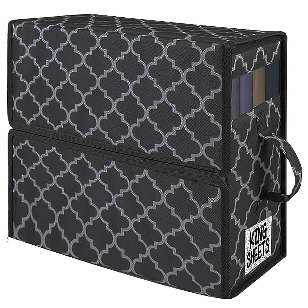 Thumbnail: Wardrobe Storage Box with Zipper & Handle Clothing Organizer Box Clear Window Be