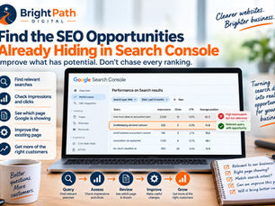 Small business finding SEO opportunities in Google Search Console using queries, impressions, clicks and average position