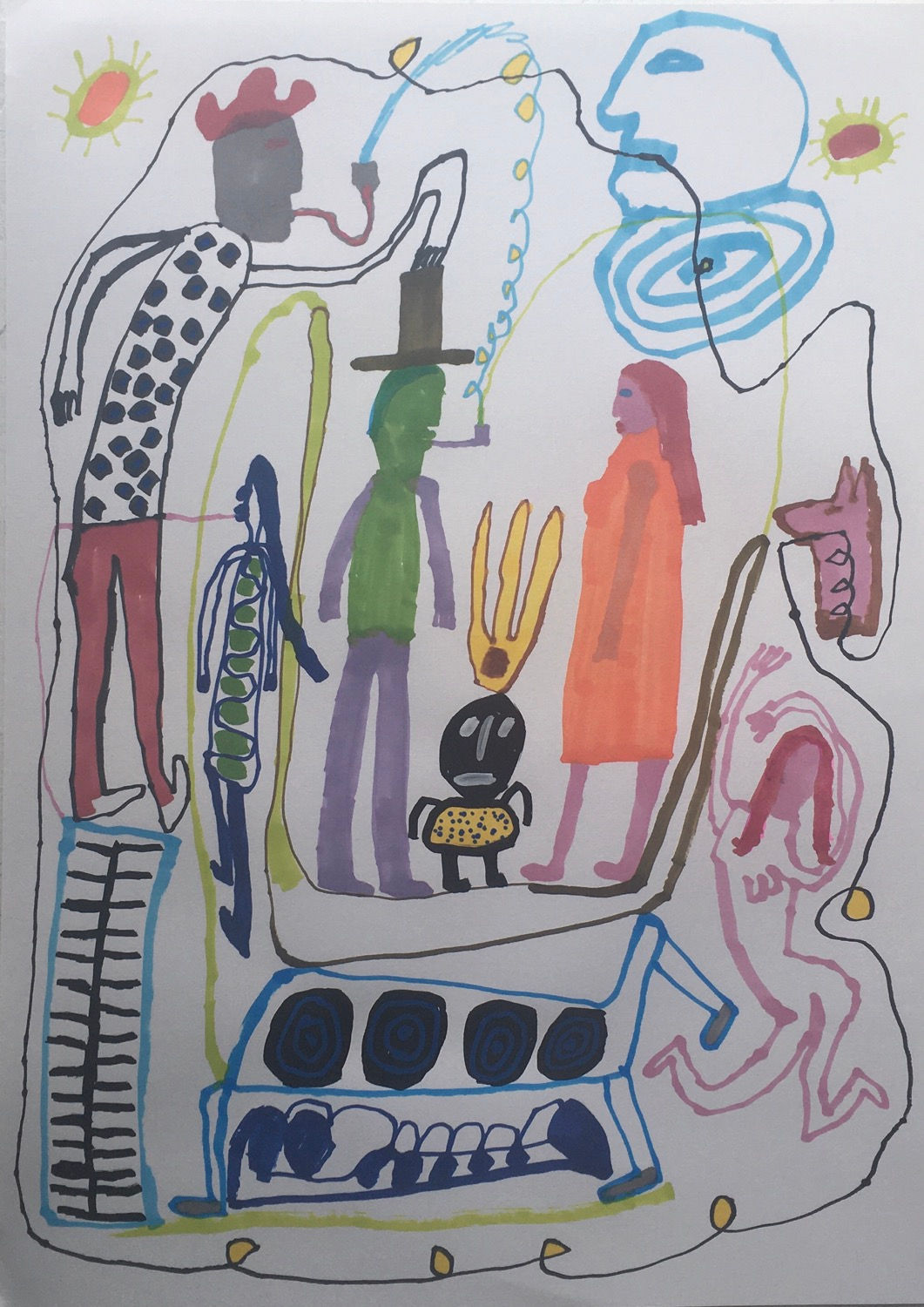Get Off His Hat. 23 x 16.5 inches.