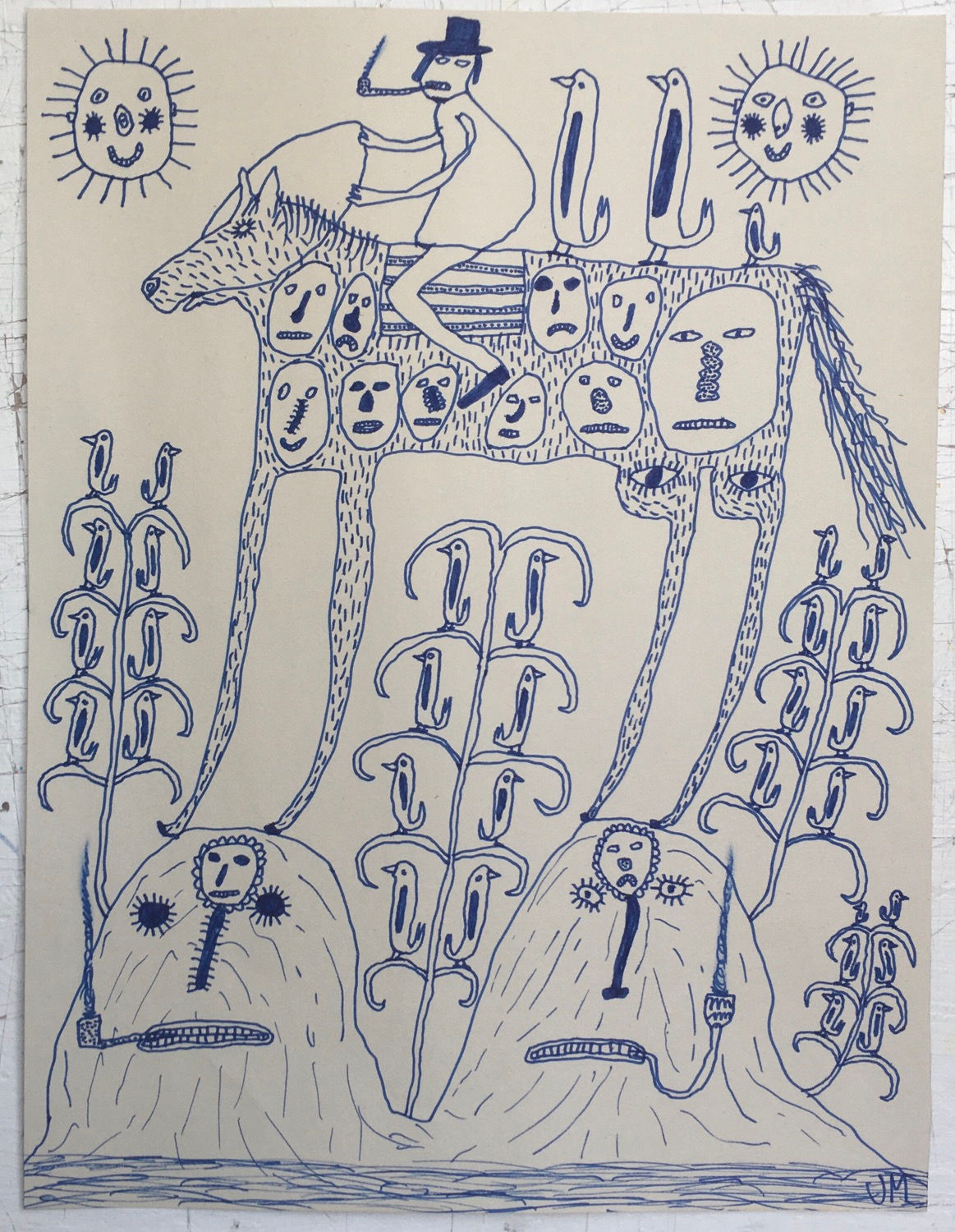 33 Birds.  17.75 x 13.5 inches.