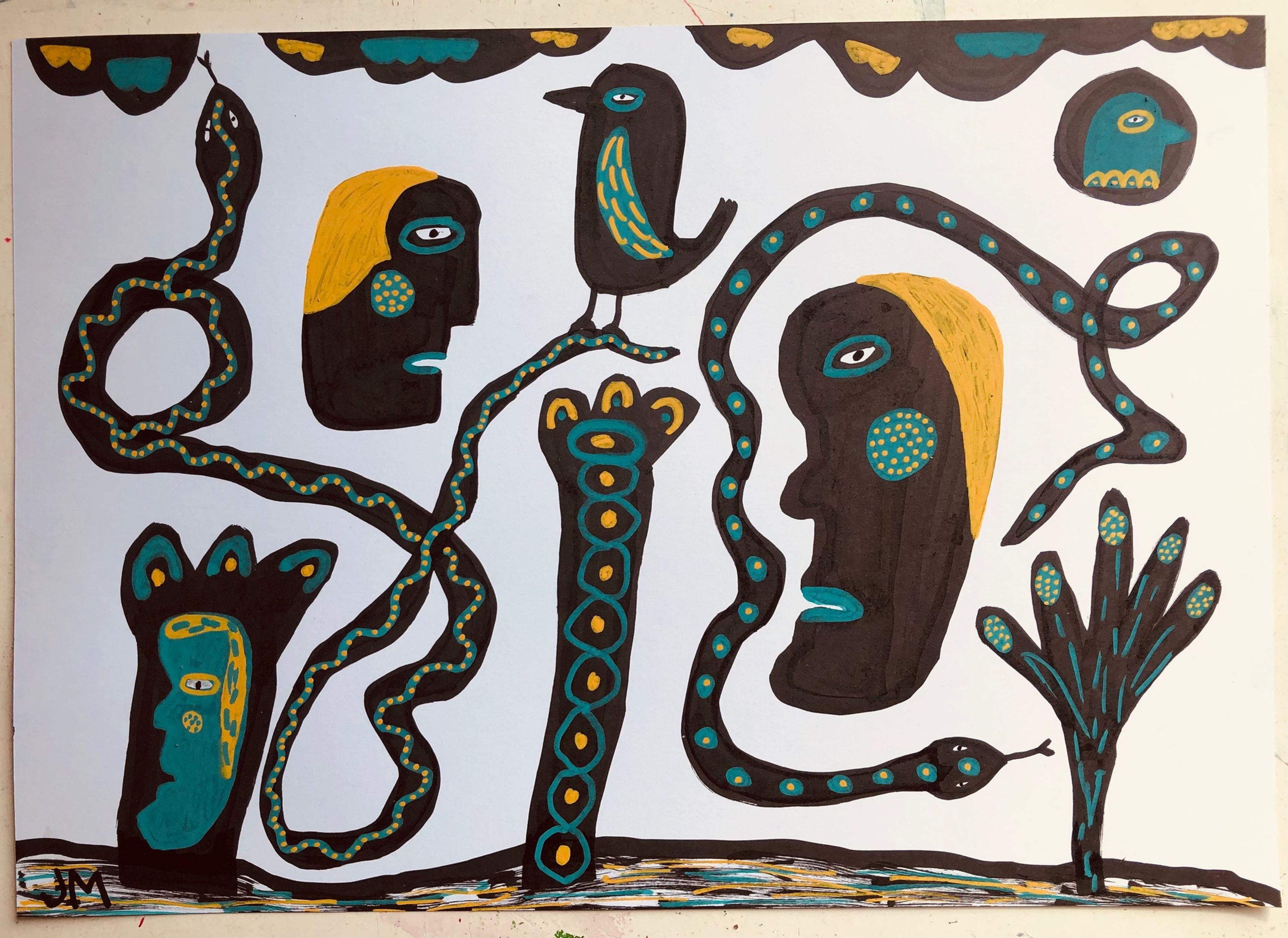 Creatures. 16.5” x 11.7”.