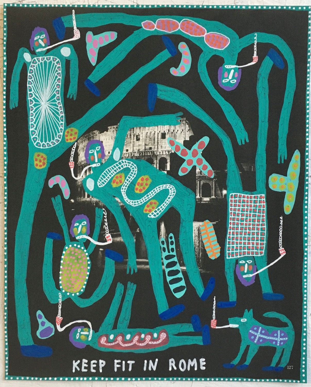 Keep Fit In Rome. 12 x 9.75 inches.