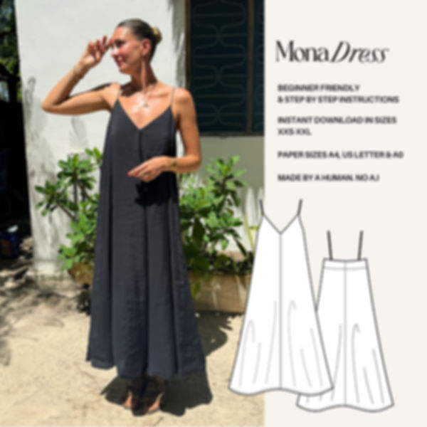 Mona Dress- Digital PDF Sewing Pattern