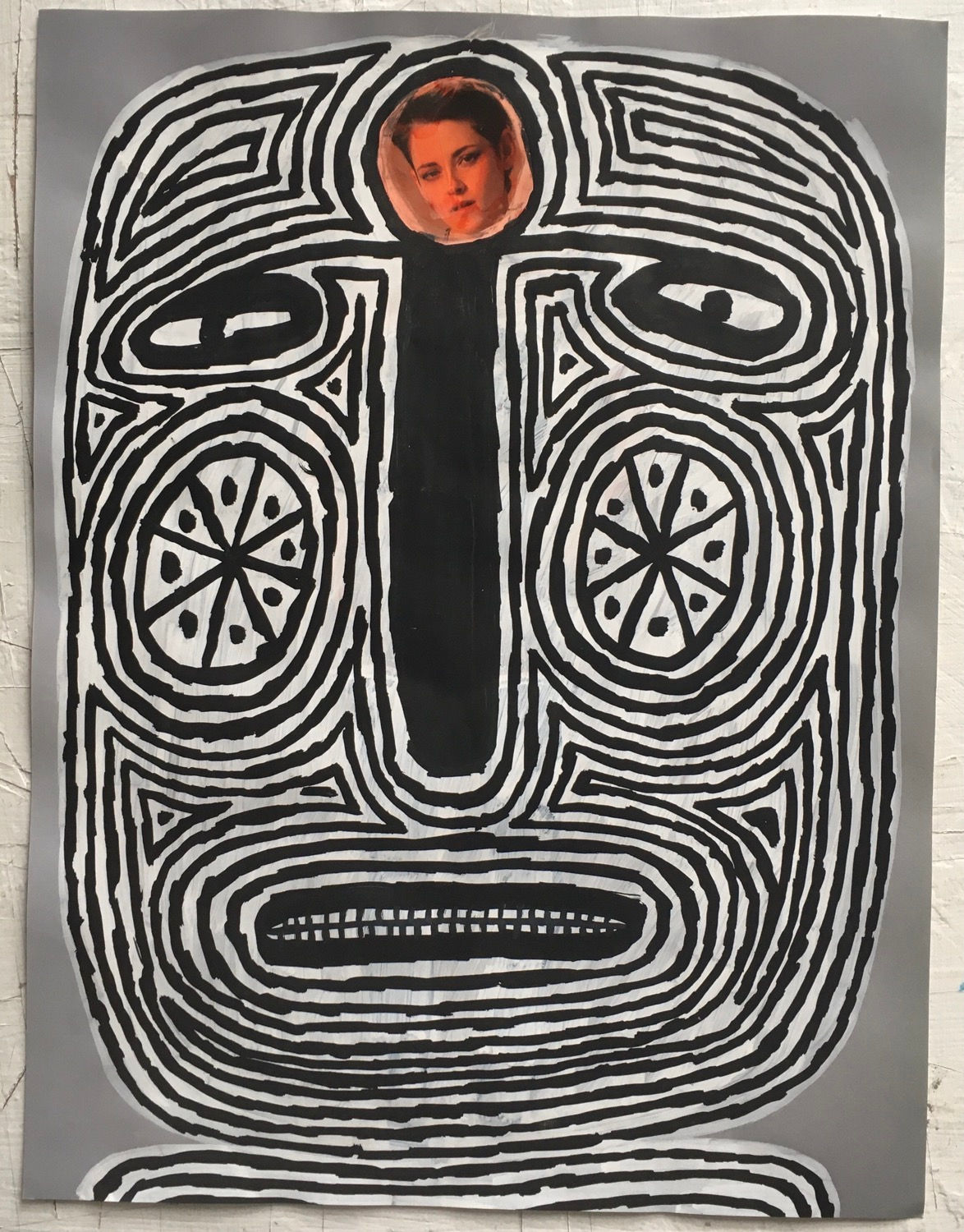 Man’s Head. 11.75 x 9 inches.