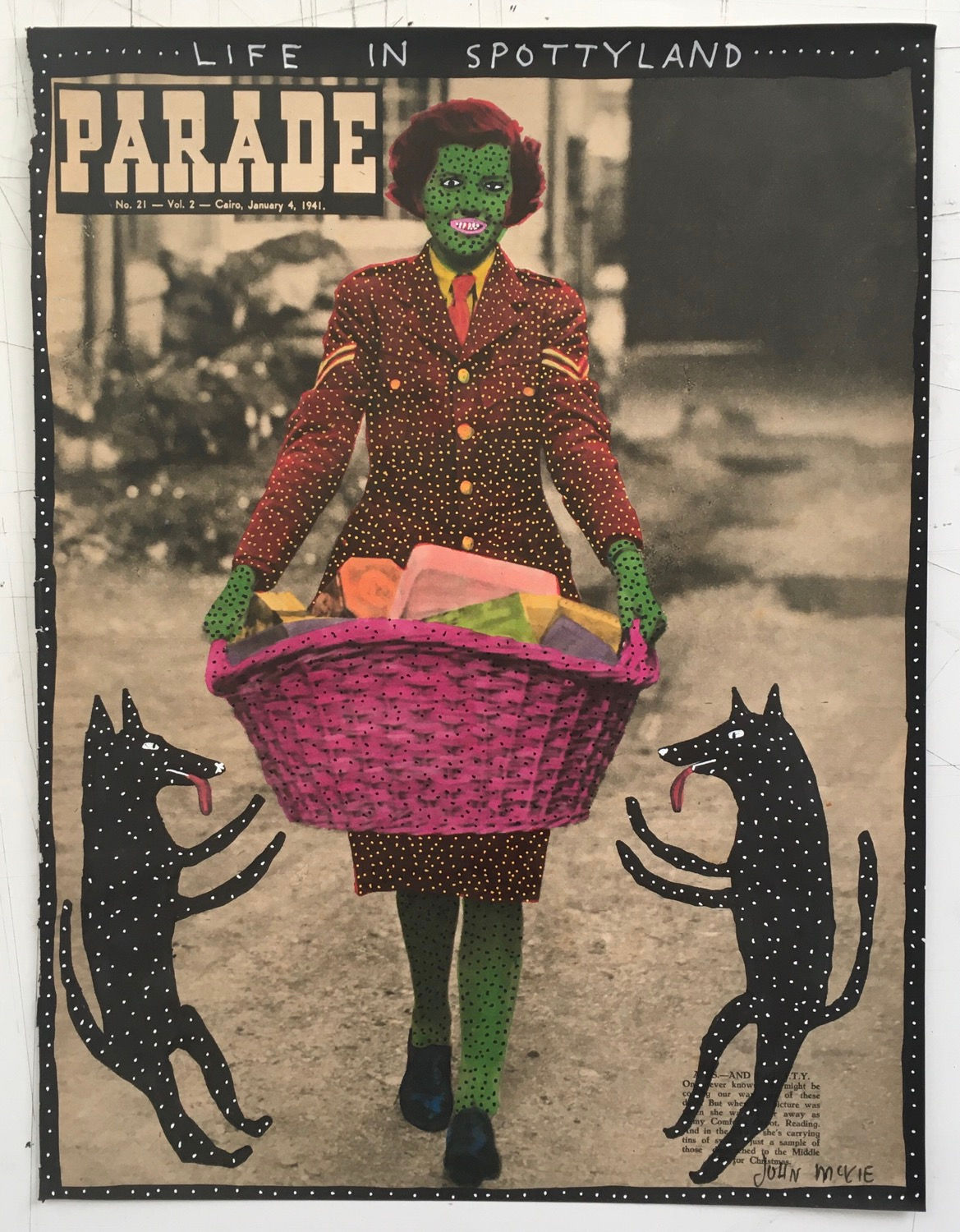 Life In Spottyland. 15 x 11.5 inches.