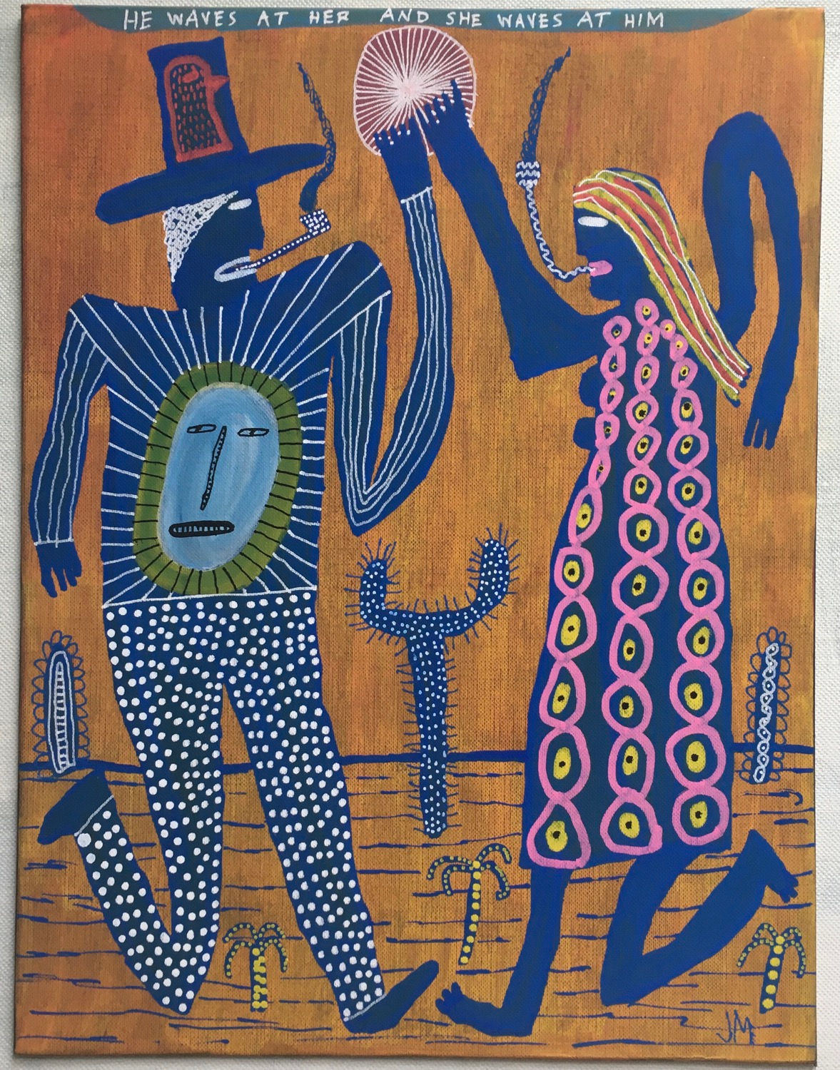 They Wave At Each Other. 12.3 x 9.5 inches.