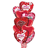Happy Valentines Day Heart Shapes Bouquet