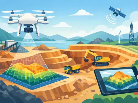 Mapeamento aéreo para mineração com precisão