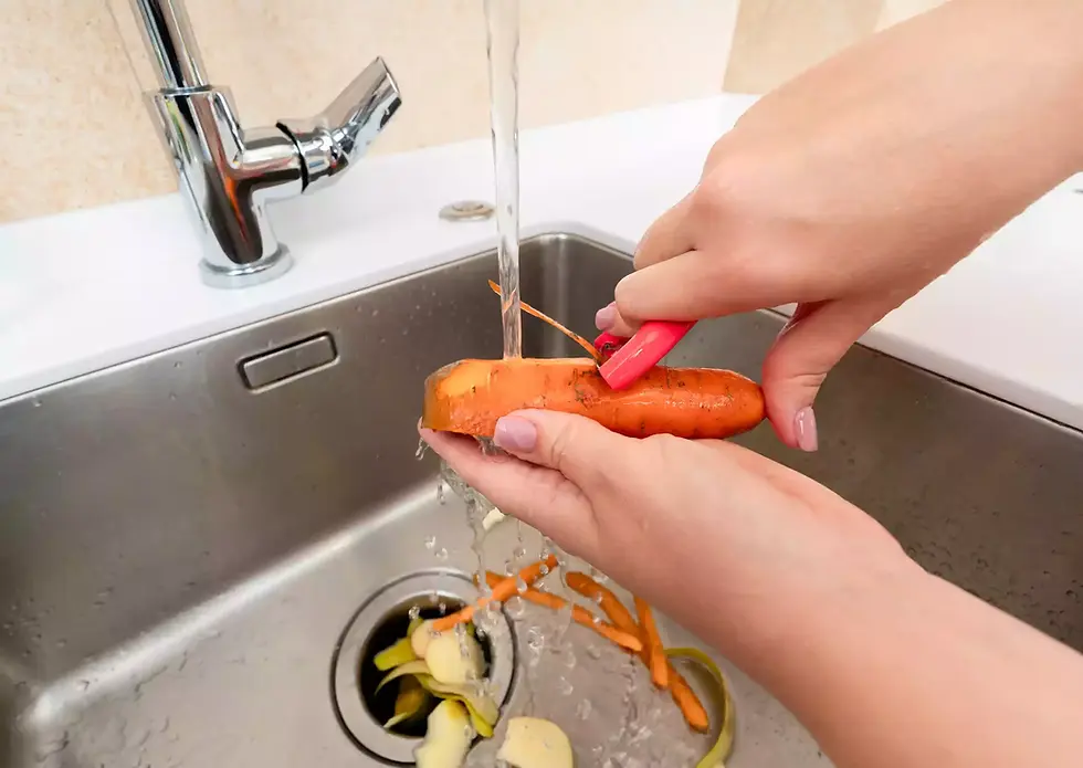 Proper garbage disposal use with cold running water
