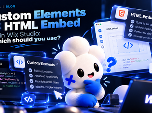Custom Elements vs HTML Embed in Wix Studio: Which Should You Use?