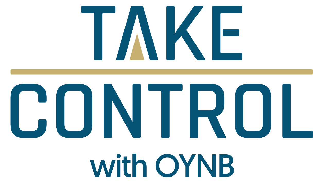 Take Control text with gold line and with OASIS on the bottom My Site 18