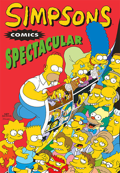 Simpsons Comics Spectacular cover featuring the family in circus-themed mayhem.