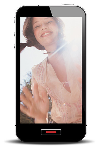 Smart Phone with Smiling Girl
