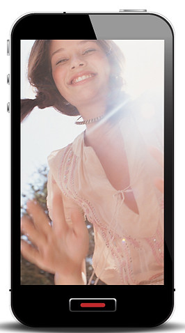 Smart Phone with Smiling Girl