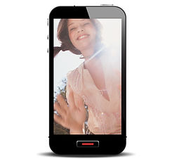 Smart Phone with Smiling Girl