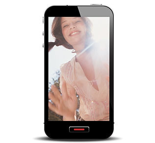 Smart Phone with Smiling Girl