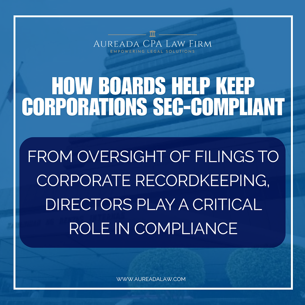 Board Responsibilities in Ensuring SEC Compliance in the Philippines