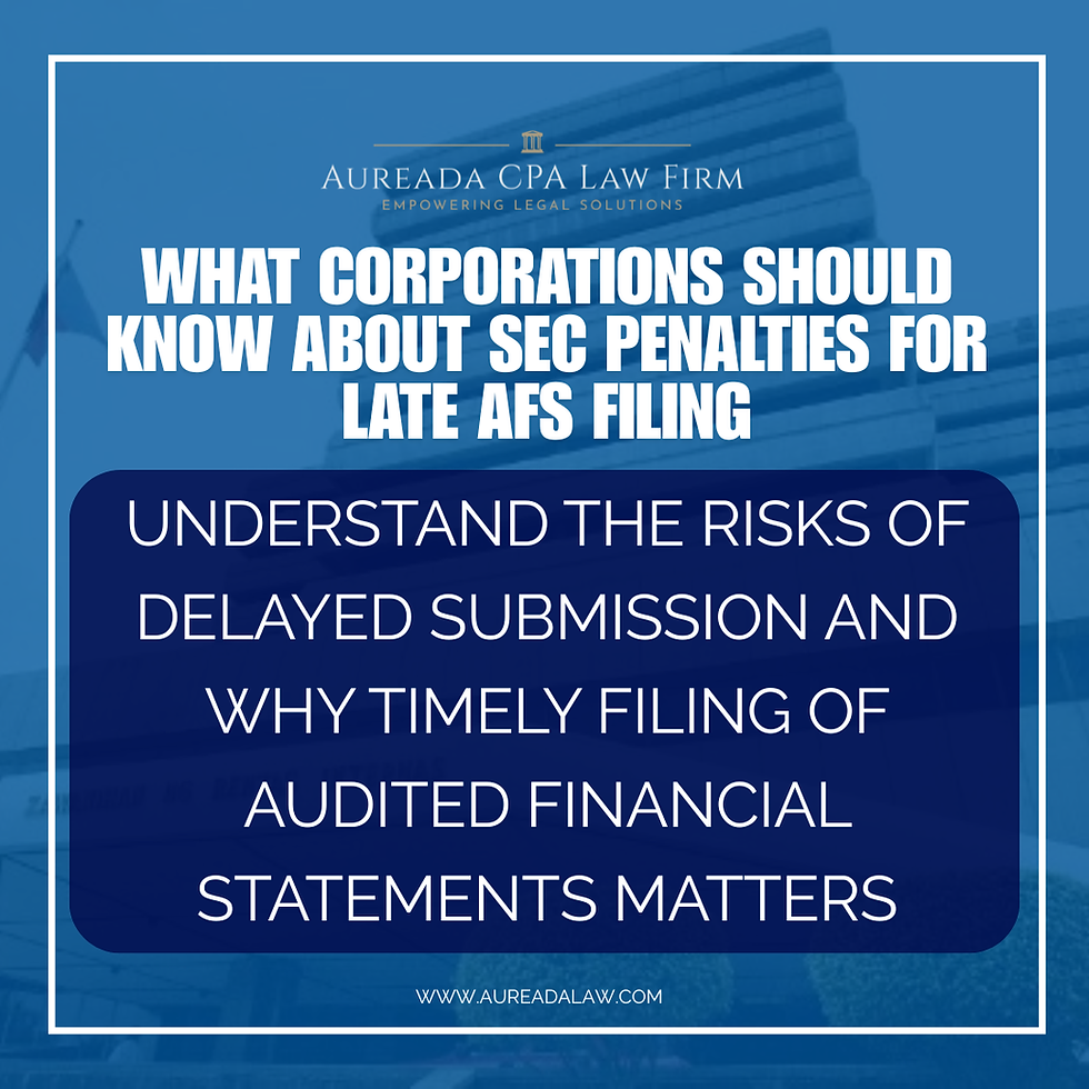SEC Penalties for Late Filing of Audited Financial Statements in the Philippines
