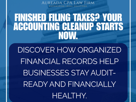 Accounting Cleanup After Filing Season 