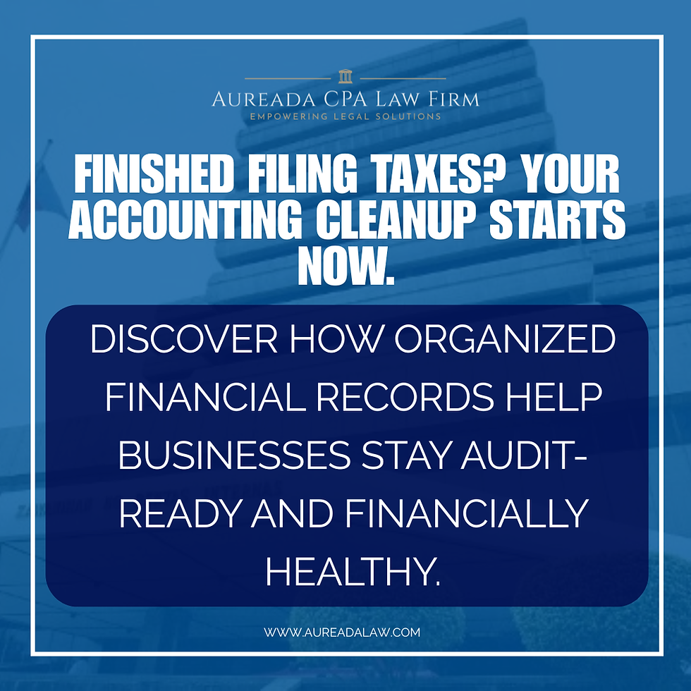 Accounting Cleanup After Filing Season