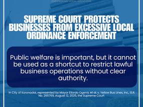Supreme Court Bars LGU from Forcing Bus Company to Use Common Terminal: Property Rights, Police Power, and Local Ordinances in the Philippines