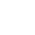 Logo with white tree on dark background