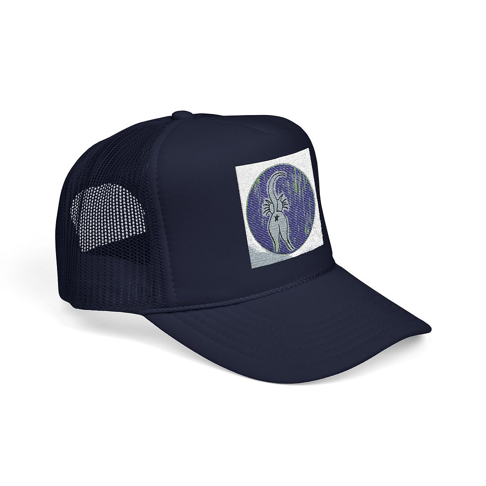Thumbnail: Embroidered Foam Trucker Hat, Casual Funky Hat, Summer Accessory