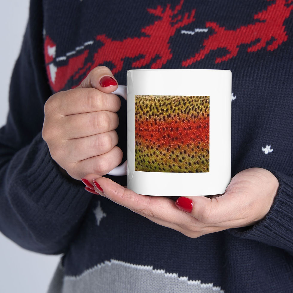 Thumbnail: Trout Bum Print Ceramic Coffee Cup (11oz)