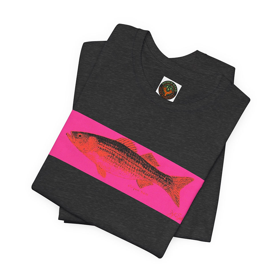 Thumbnail: Vibrant Fish Graphic Tee | Unisex Short Sleeve T-Shirt, Casual Look