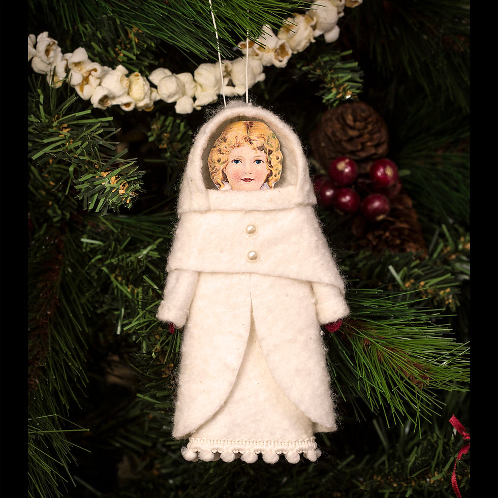 Handmade Snowgirl Decoration