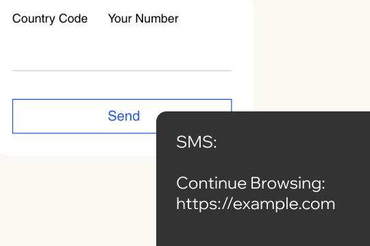 Switch: Continue on Mobile banner
