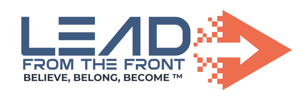 lead from the front logo with arrow
