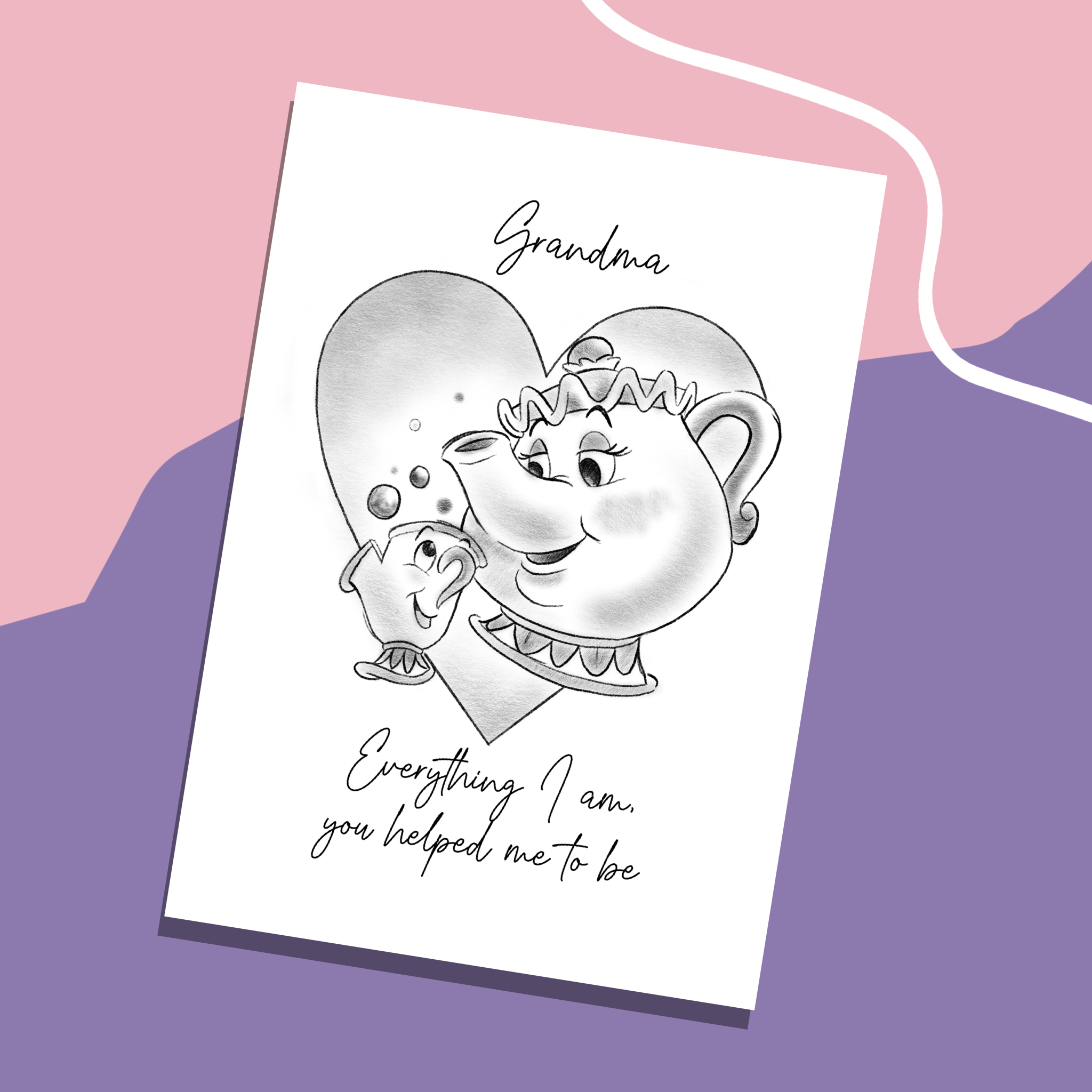 Mrs Potts Grandma Print - Mothers Day