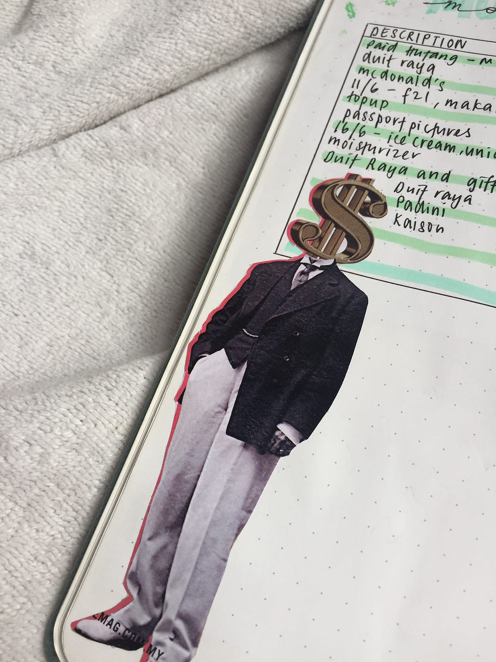 Cutouts of magazines