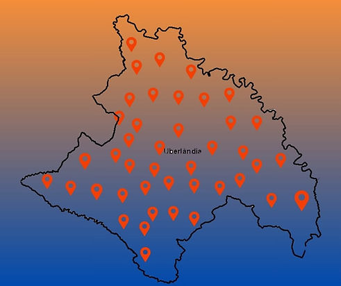 Localização das futuras lojas